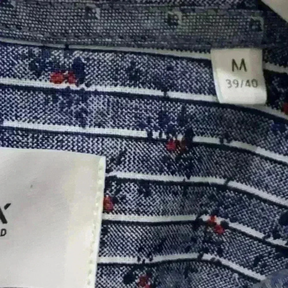 Brax Mens Feel Good Linen Blend Shirt Sz M Blue Slubyarn Modern Fit Casual - Picture 3 of 3